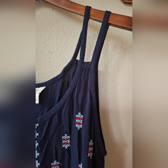 Ariat Womens Navy Embroidered Knee-length Sun Dress Size M - Picture 3 of 8